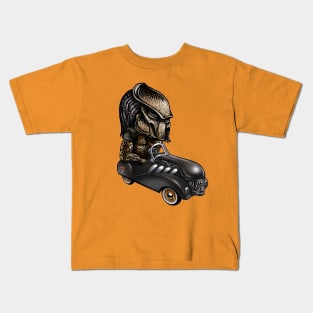 Alien Pedal Car Kids T-Shirt